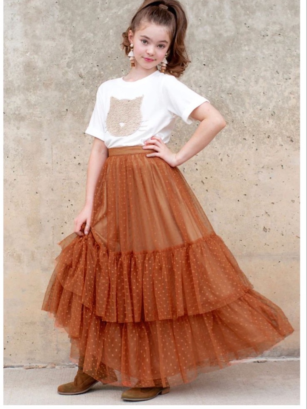 Mia Joy Joyfoilie Ada Tille Maxi  Skirt  ~ Size 14